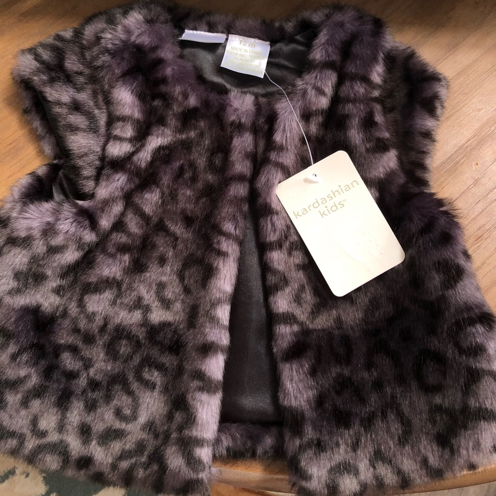 Kardashian Kids 12m fur vest - NWT